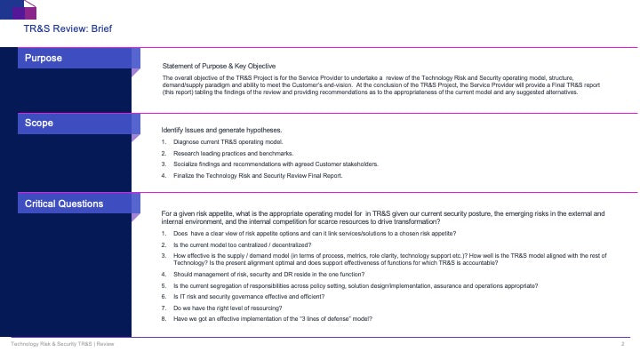Technology Risk & Security (TR&S) Review: A Strategic Framework for IT Risk Management_ppt_presentation